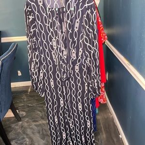 Navy Blue and White Chain Jumper so cute